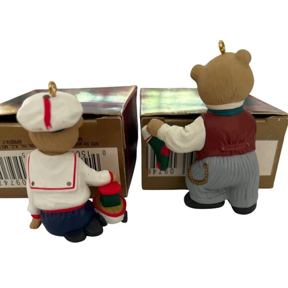 Vtg Hallmark 1993 The Bearingers Collection Ornament Set of 3 (Out Of 4) - Picture 4 of 15